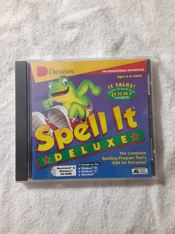 Spell It Deluxe. Ages 6 to adult. Educational CD-rom (1999, Davidson) excellent