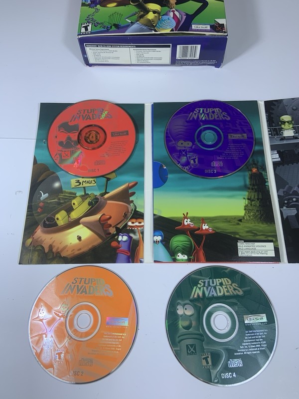 Ubi Soft Stupid Invaders Adventure PC Game 4 CD Set Windows English gallery