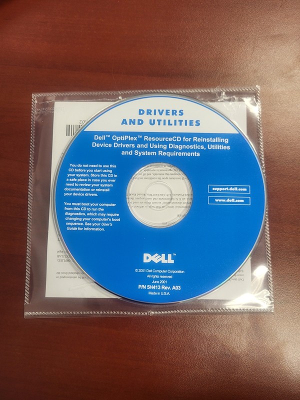 Dell OptiPlex ResourceCD for Reinstalling Device Drivers 2001 5H413 gallery