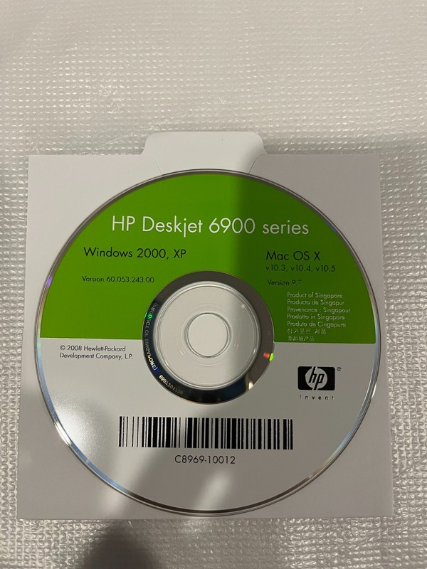 HP DeskJet 6900 Series CD-ROM for Windows and Mac OS X