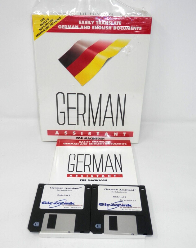 German Assistant Translation Software for MAC 3.5″ Floppy Translate to English