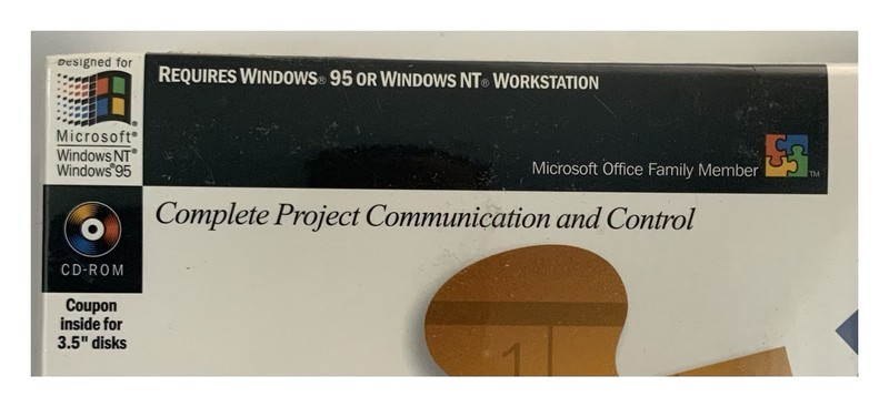 Microsoft Project 98 Full Version For PC Project Mgmt Software - NEW SEALED BOX gallery