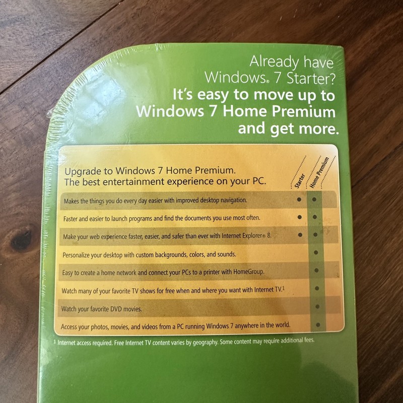 Microsoft Windows 7 Home Premium Upgrade Factory Sealed Complete in Box gallery