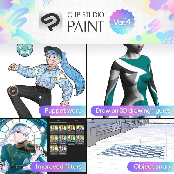 CLIP STUDIO PAINT PRO - Version 4 | Perpetual Lic - Retail Pack w/ Bonus Brushes gallery