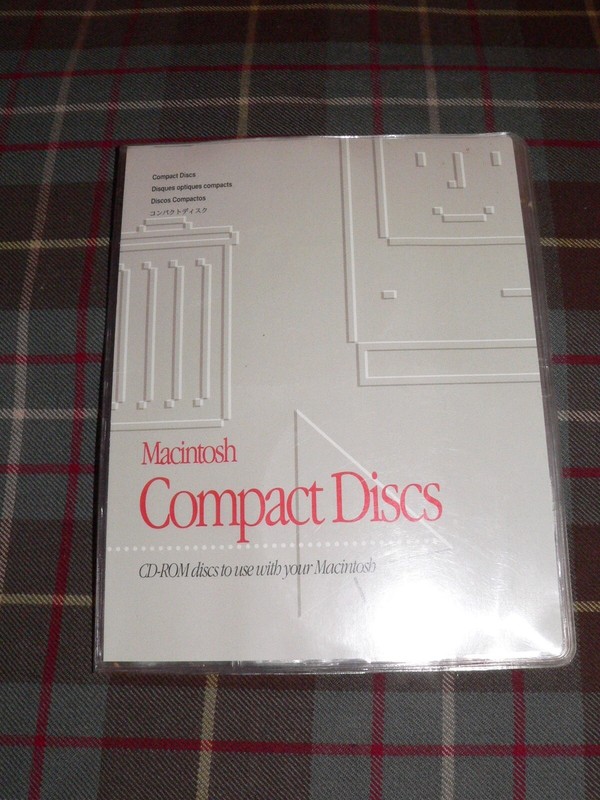 Vintage 1990’s Apple Macintosh Compact Discs Vinyl CD Gray Cases w/ 17 Discs