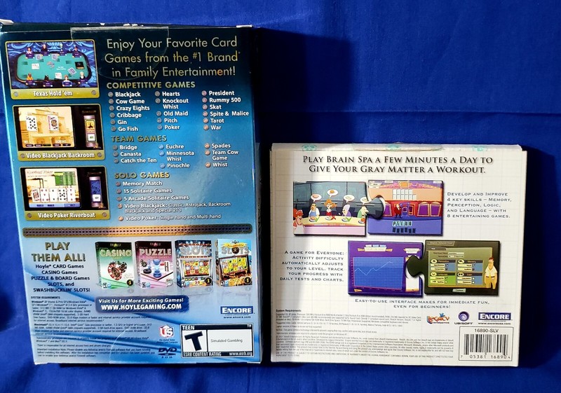 4x Vintage Computer CD Games Solitaire Mahjongg Card Games Brain Spa gallery