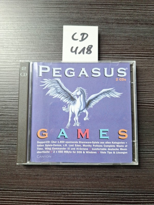 Pegasus Games 2x CD-ROM Retro Shareware & Freeware Collection