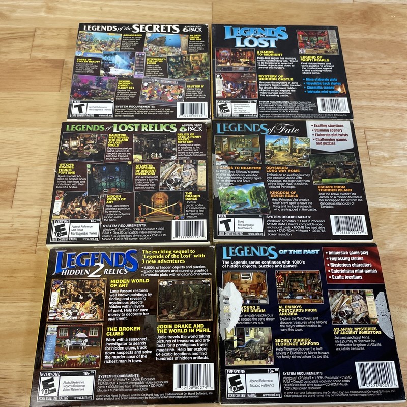 Lot of 6 PC Games: Legends Series - Various Titles gallery