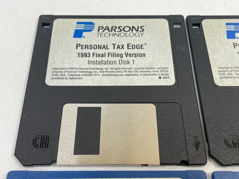 Vintage 1993 Parsons Technology Software State & Personal Tax Edge 3.5" Floppy 4 gallery
