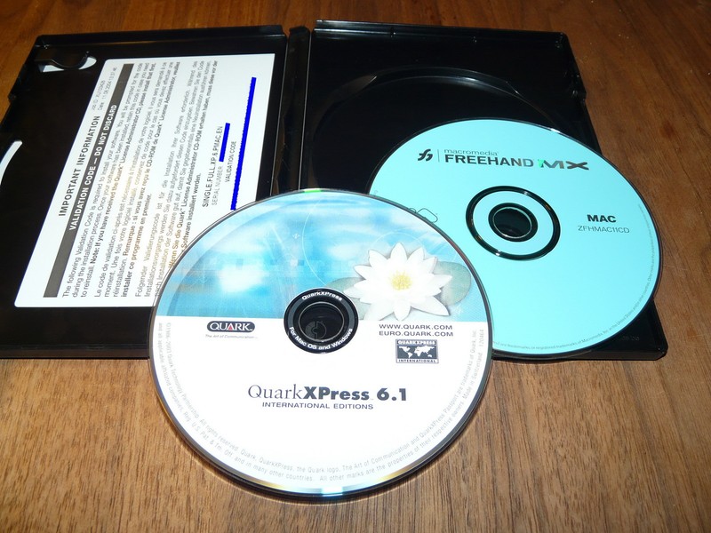 QuarkXpress 6.1 + Macromedia Freehand MX MAC English Full versions upgradeable gallery