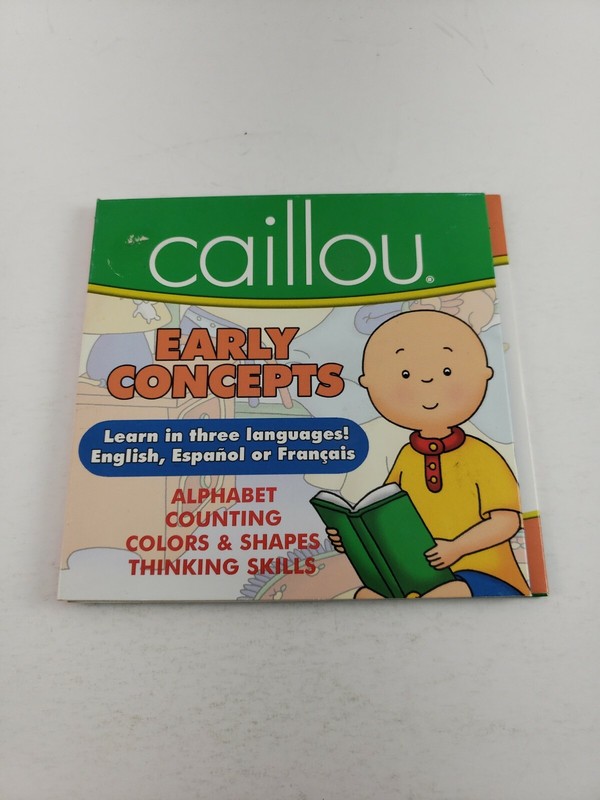 Calilou Early Concepts PC CD Rom Alphabet Counting, Colors And Shapes, Thinking