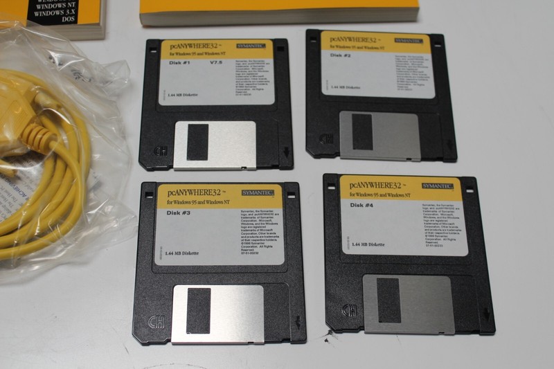 Vintage SYMANTEC PC ANYWHERE 32 Version 7.5 Windows 95 NT 3.1 DOS gallery