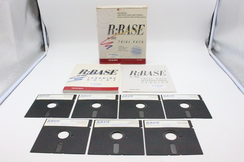 R:BASE for DOS R Base RBase Trial Pack V7 5.25" Disk Microrim RETAIL BOX Retro gallery