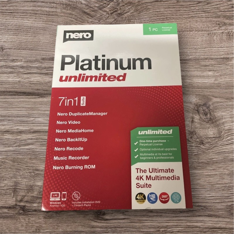 Nero Platinum Unlimited Video Editing 7 IN 1 SUITE Software ~ NEW IN BOX