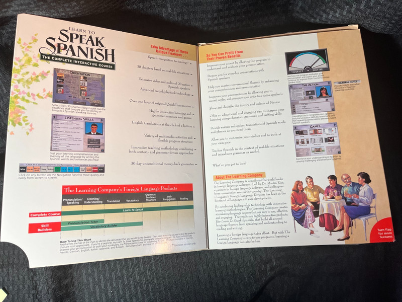 The Learning Company's "Learn to Speak Spanish 6.0 Complete Set" interactive gallery