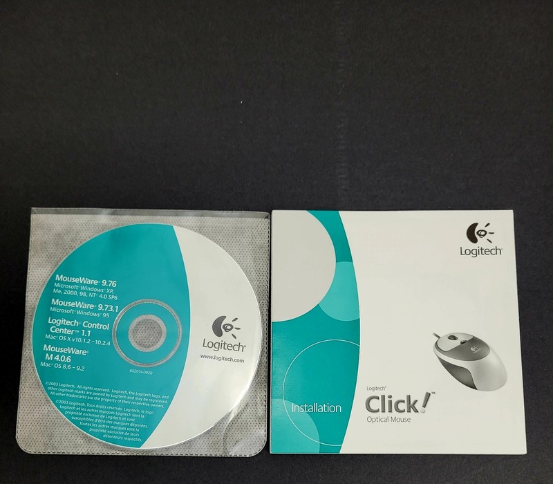 Logitech MouseWare for Windows 9.7 or Mac OS 4.0 Disc & Manual