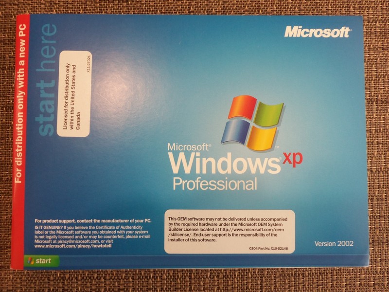 Microsoft Windows XP Pro OEM CD with Service Pack 2 Version 2002 MPN X10-59871