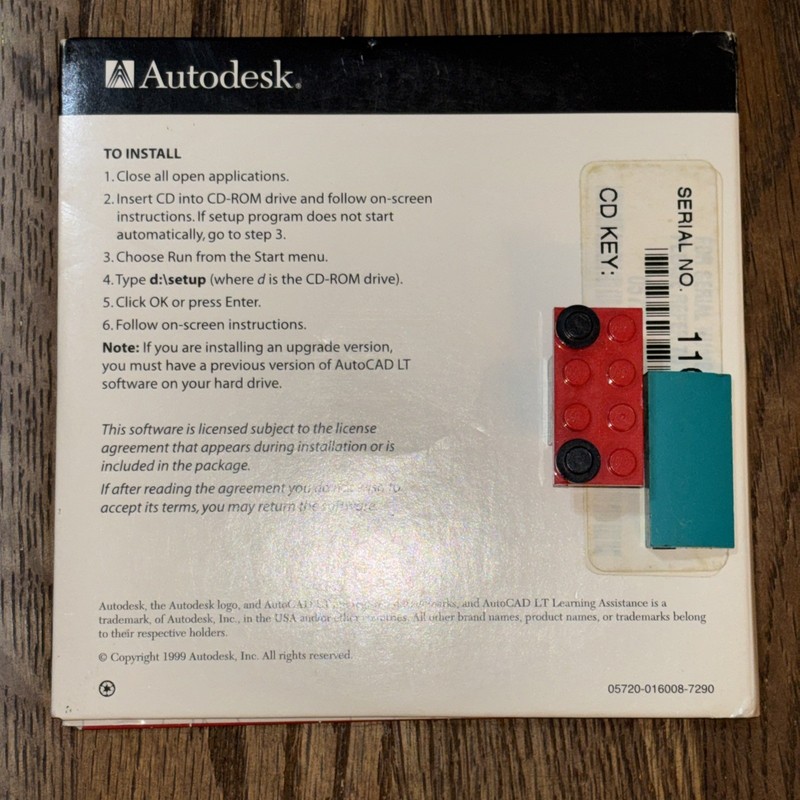 AutoCAD LT 2000 Autodesk Software CD Rom 2 Discs with Serial Number gallery