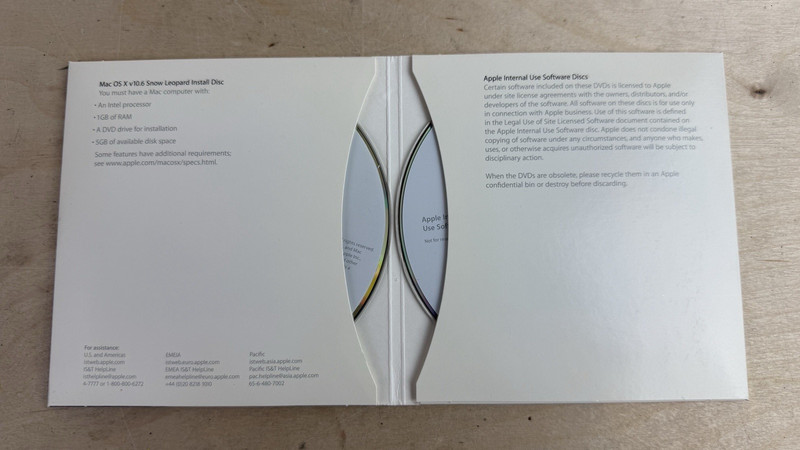 Apple Mac OS X Snow Leopard INTERNAL Version 10.6 RARE Collectible Software gallery
