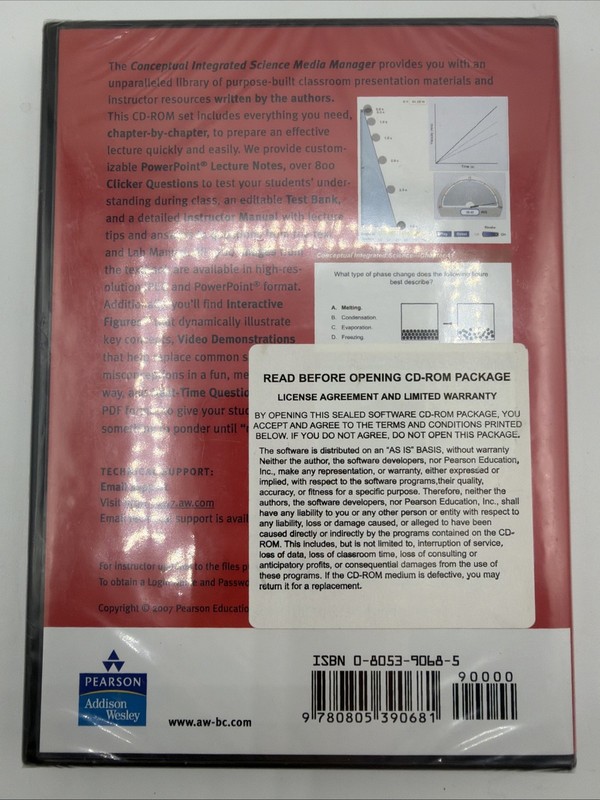 Conceptual Integrated Science Sealed CD ROM 2007 Media Manager Hewitt Lyons gallery