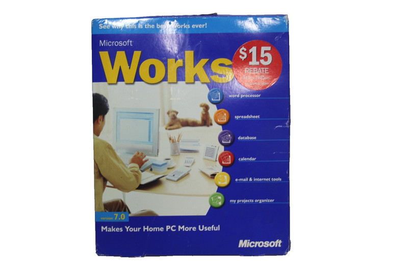 Microsoft Works 7 for Win 98 & XP CD-Rom