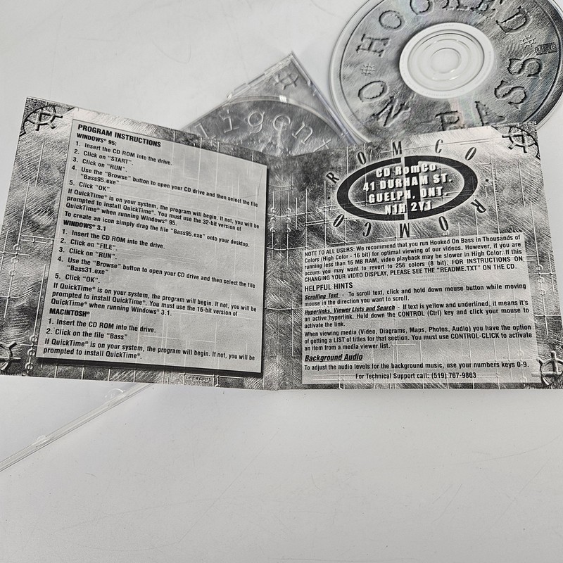 Vintage Hooked on Bass CD-ROM Featuring In-Fisherman PC/Mac 1997 Fishing Guide gallery