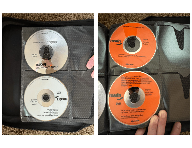 Microsoft MSDN Subscription DVD CD Lot 100+ Discs 2001 2002 Binder Case Untested gallery