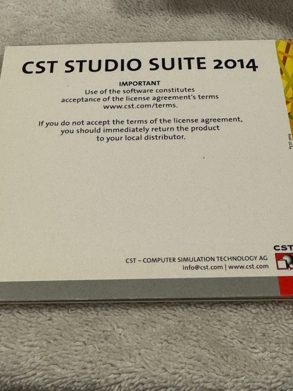 CST STUDIO SUITE 2014 - CD ONLY VERY GOOD CONDITION!!! gallery