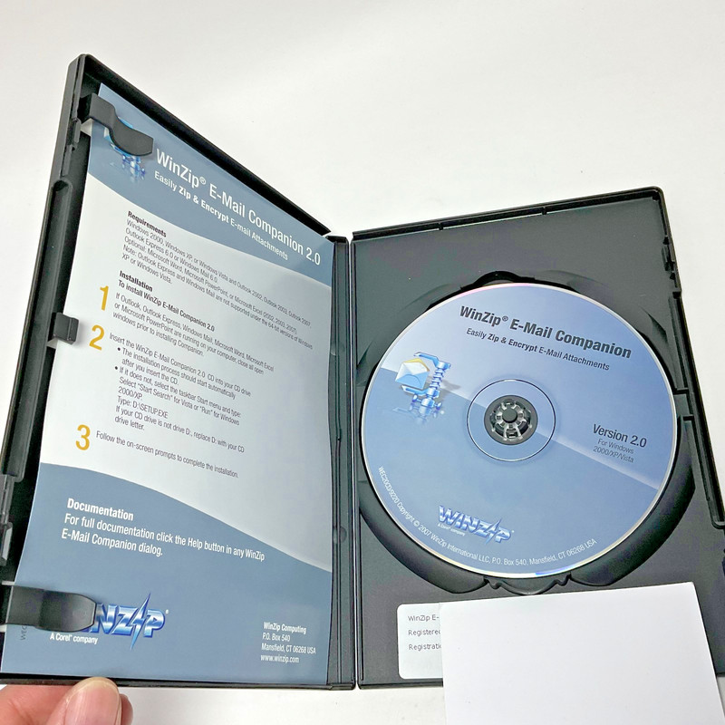WinZip E-Mail Companion 2.0 PC Software – Vintage Email Attachment Tool gallery