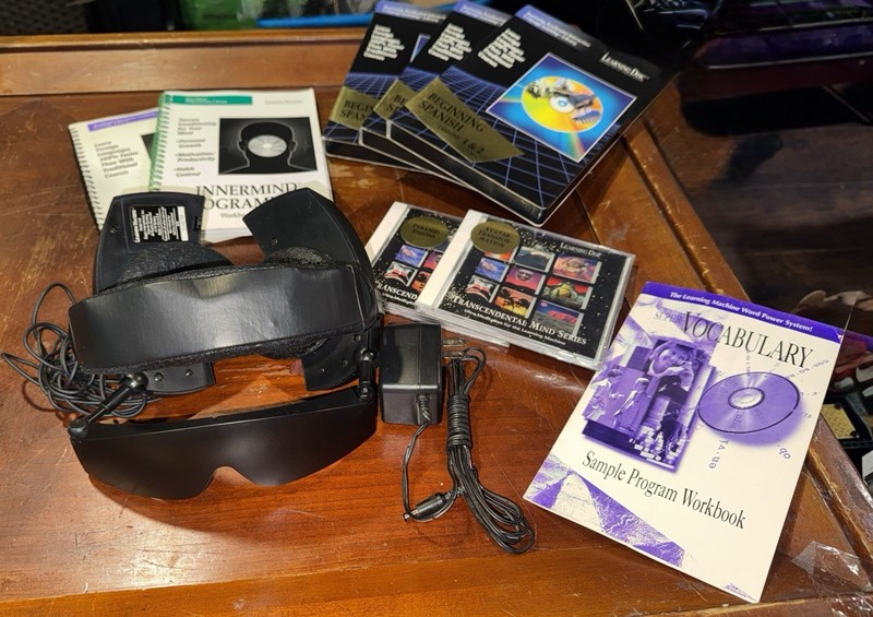 Vintage 1994 Zygon Learning Machine Lot Headset Light Shield CDs Workbooks Works