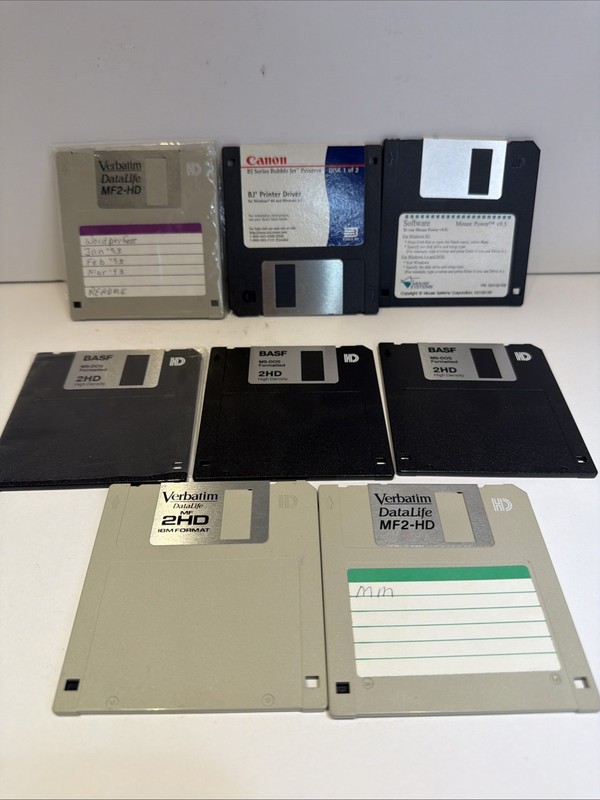 3.5″ Floppy Disk Mouse Power 9.5Mouse Systems vintage computer software Lot Of 8