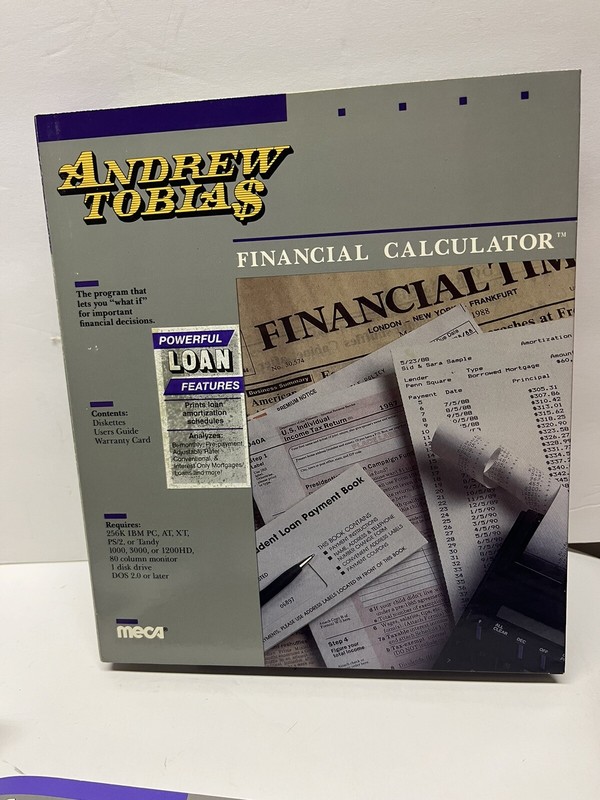 Andrew Tobia$ Financial Calculator Meca - Vintage 5.25 Floppy gallery