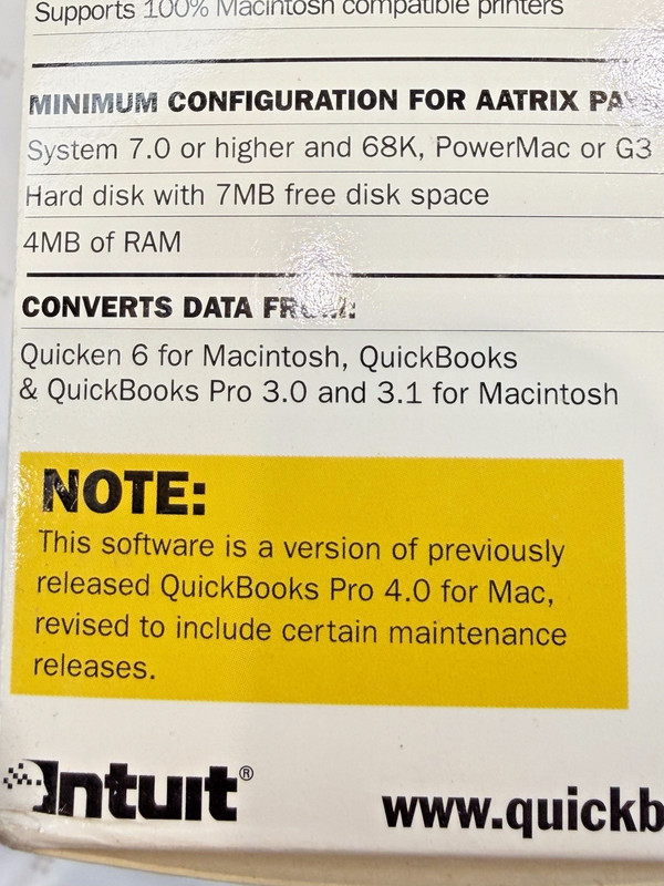 Quicken QuickBooks Pro Version 4.0 CD version for MacOS 7.x, 8.x gallery