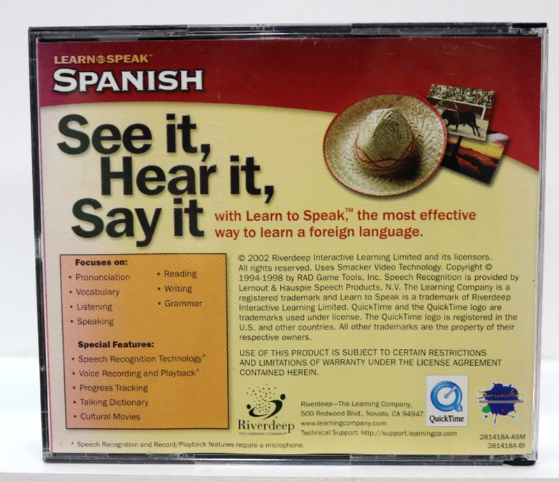Learn To Speak Spanish Ver. 8.1 (2002 The Learning Company) 4-CD-ROM gallery