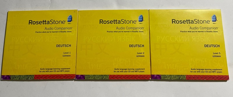 Rosetta Stone German Deutsch Version 1 Levels 1,2 & 5 CD & MP3 player
