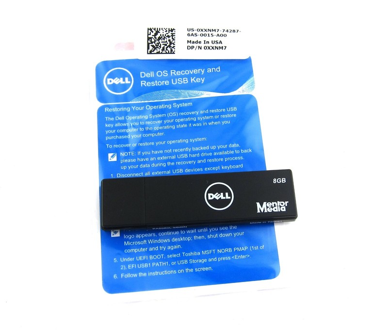 NEW OEM Dell Windows 10 64 Bit Restore USB 8GB Thumb Drive SPANISH – XXNM7