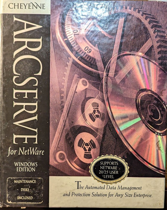 ARCServe for Netware Version 5.01 Windows Edition 20 User 3 1/2″ Diskettes