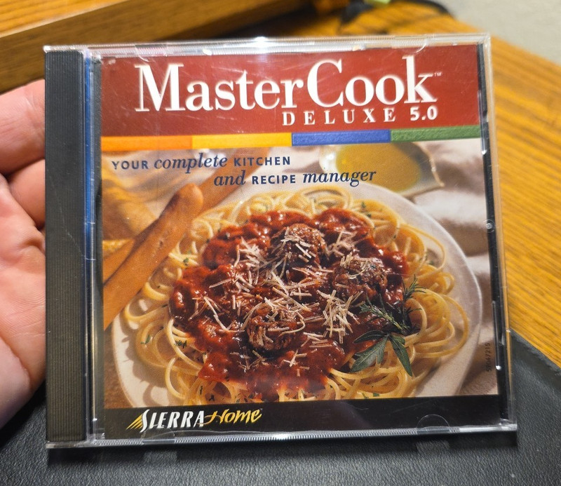 Master Cook Deluxe 5.0 (Windows PC, 1998) Cooking Recipe Manager & Teacher – LN
