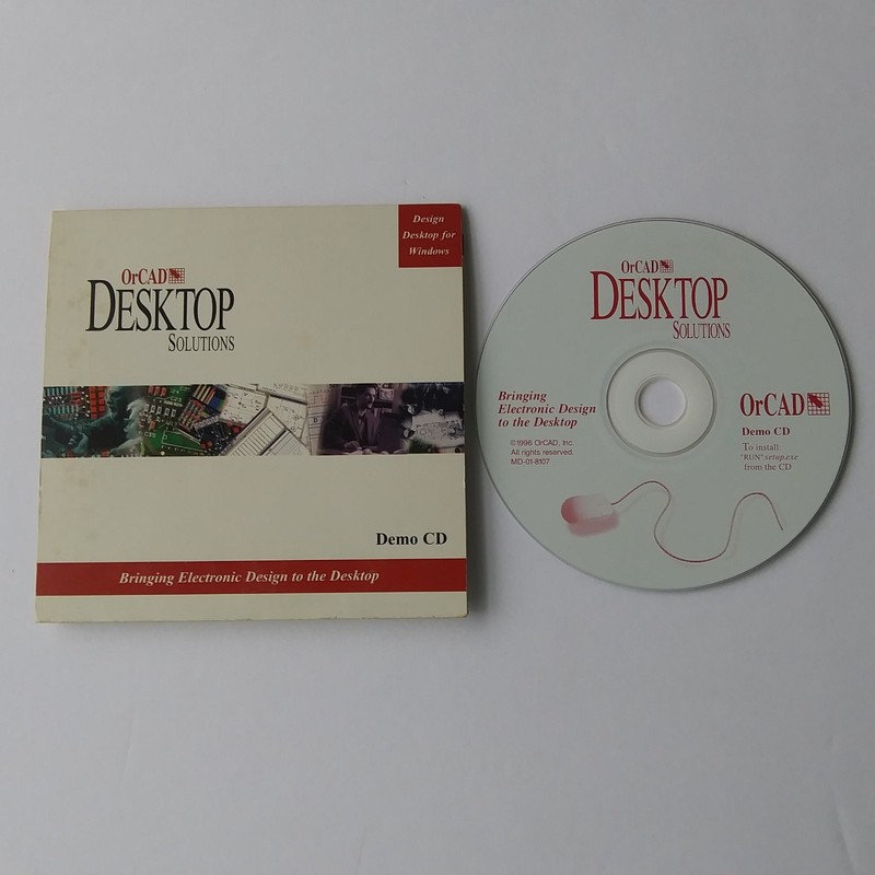 OrCAD Desktop Solutions Demo CD Vintage PCB Design Software Windows Disc