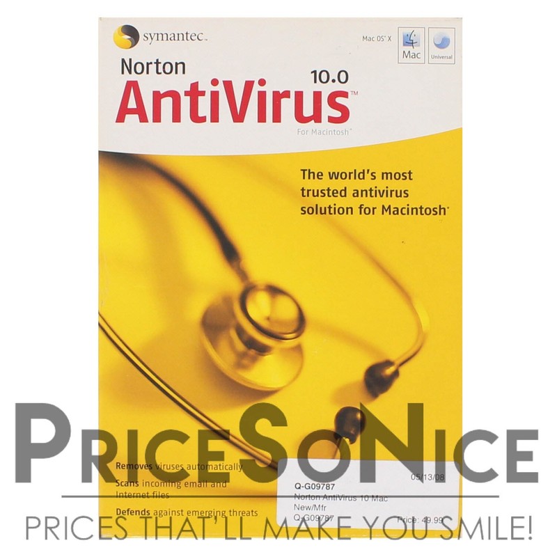 Norton AntiVirus 10 Mac NEW