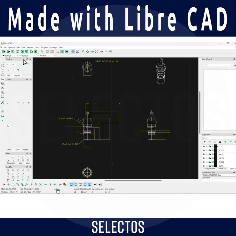 2024 Libre CAD 2D Design Software CD for Windows & Mac + PDFs Install, Manual gallery
