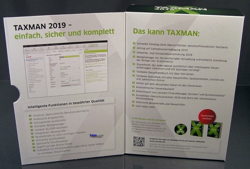 Lexware Taxman 2019 Vollversion Box + DVD Steuerjahr 2018 + Steuerhandbuch NEU gallery