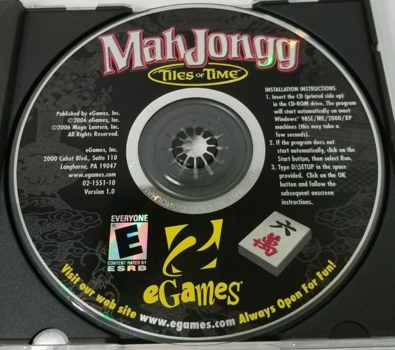 Mahjongg Tiles & Time - eGames - Win 98SE/2000/ME/XP Software gallery