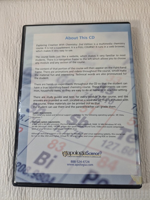 Exploring Creation With Chemistry 2nd Edition CD course w/ solutions & tests gallery