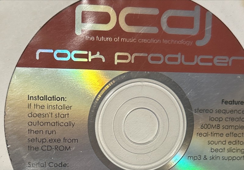 PC DJ – PCDJ – Rock Producer – Music Creator PC CD-ROM (Disc in Sleeve)