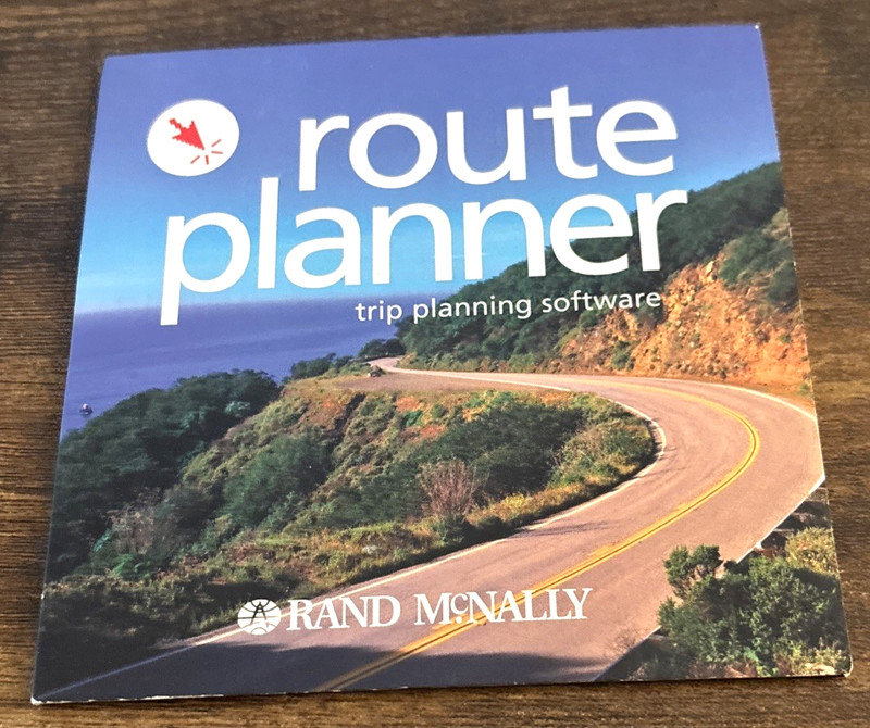Rand McNally Route Planner PC CD Rom Software Rare Vintage Road Trip Directions