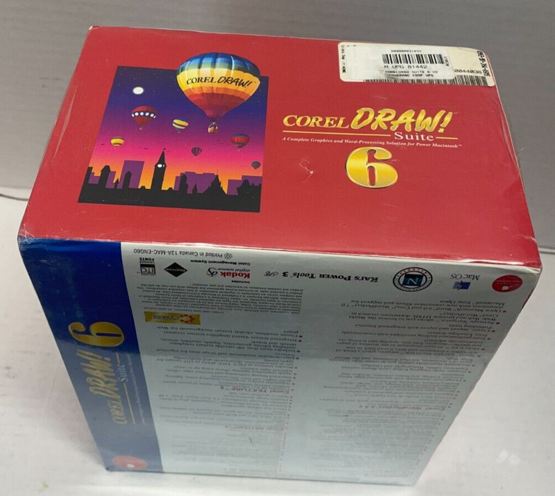 Corel Draw Suite 6 For Power Macintosh 3 Disc - Rare Vintage SEALED Mac Software gallery