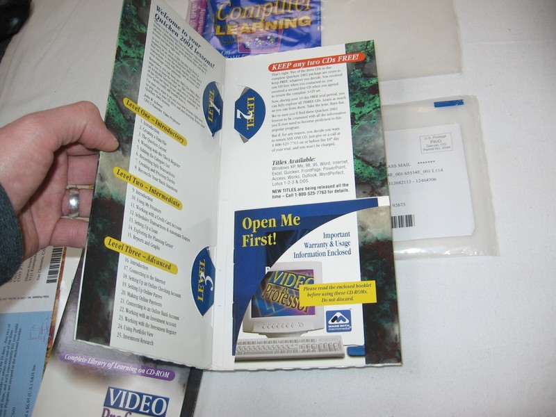 Vintage COMPUTER LEARNING VIDEO PROFESSOR CD-ROM Lot WORD QUICKEN EXCEL PC CIB gallery