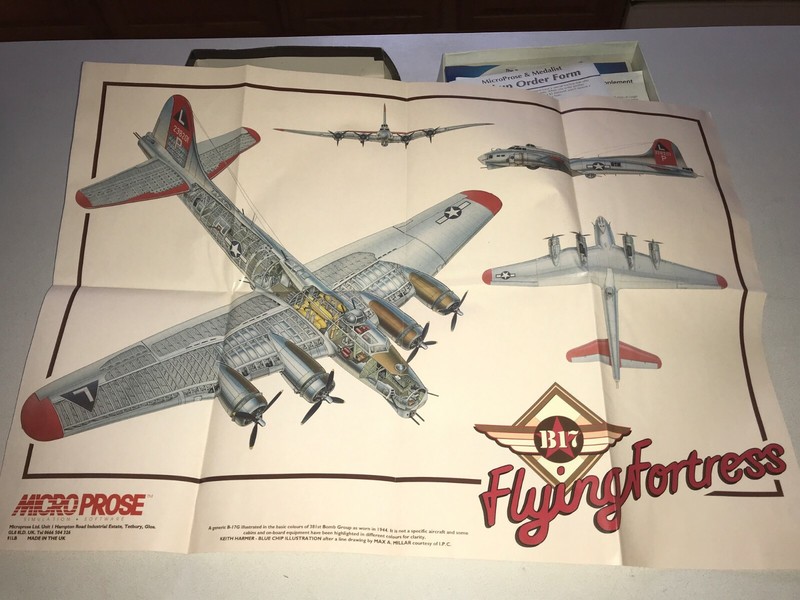 B-17 Flying Fortress WWII Big Box PC Game Microprose 1992 on 5.25" disks gallery