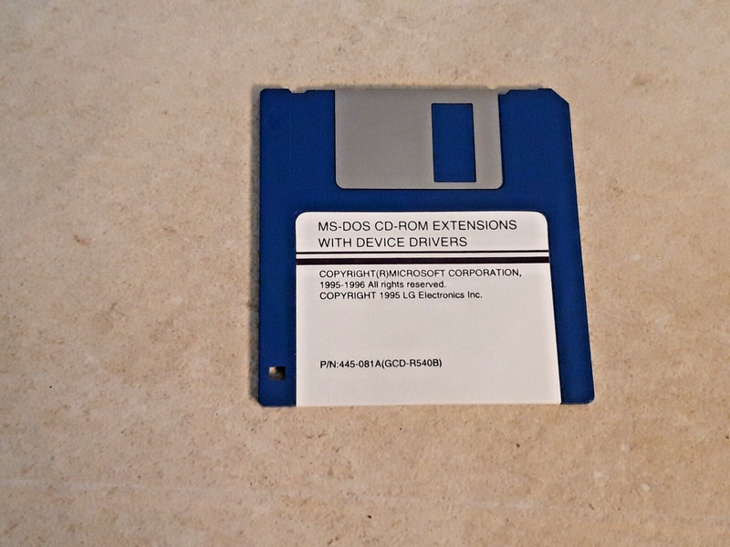 MS-Dos CD Microsoft Floppy Disk 1995 CD-Rom Extensions With Device Drivers